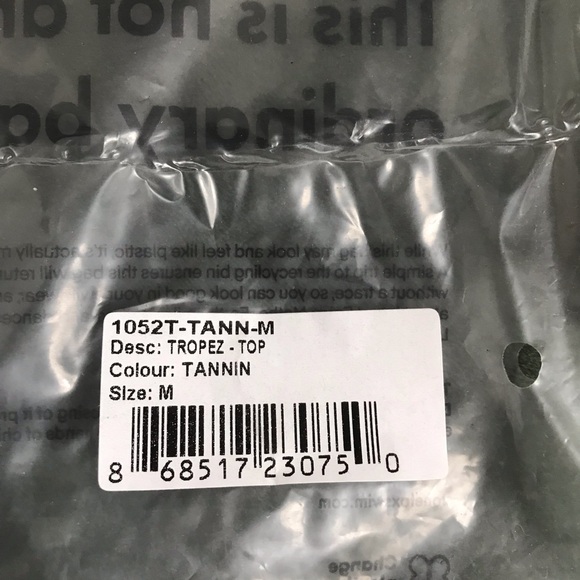 Stone Fox Swim Tropez Bikini Top Tannin Size M Medium New With Tags NWT 1052T - Picture 7 of 16